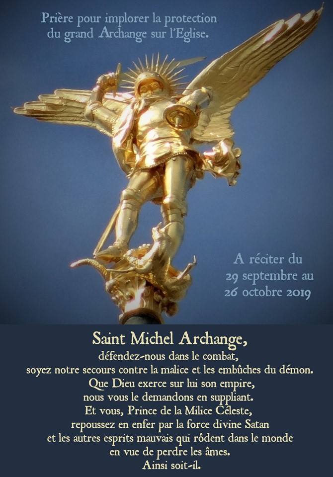 Neuvaine à Saint-Michel Archange - entre le 21 et le 29 septembre Priere-synode-2019